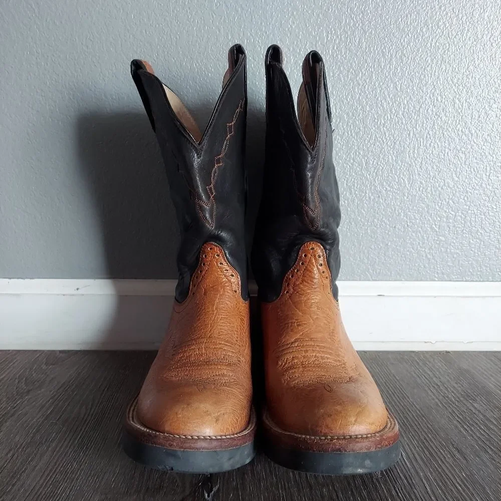Mens Vintage Western Boots Size 7.5C
